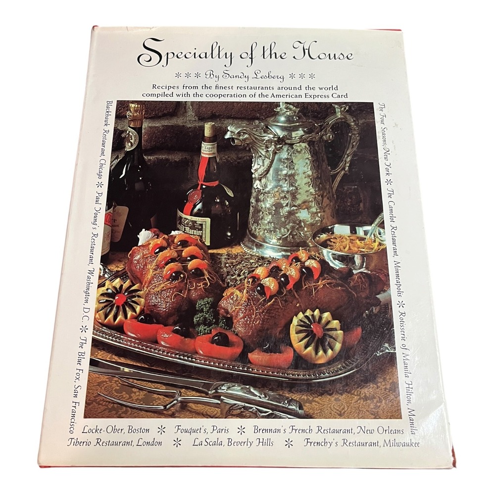 Specialty of the House Sandy Lesberg Vintage 1971 Cookbook American Express Card